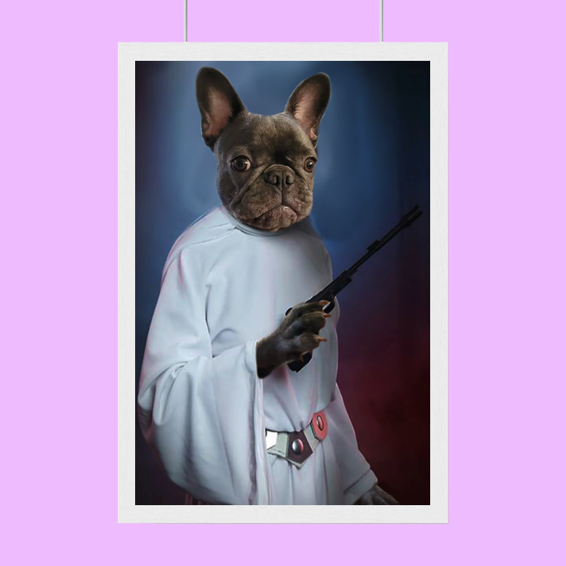 Princess Leia Star Wars - Custom Pet Portrait